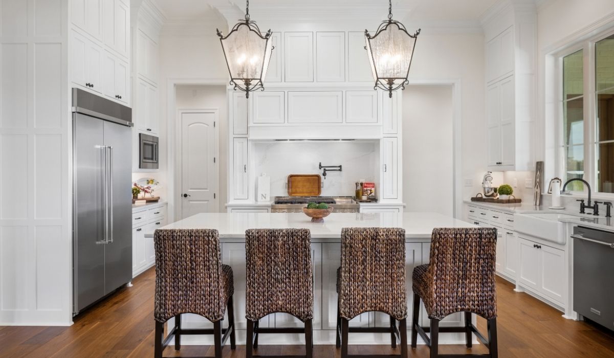 Custom interior application selections Interior finishes including countertop, backsplash, and flooring